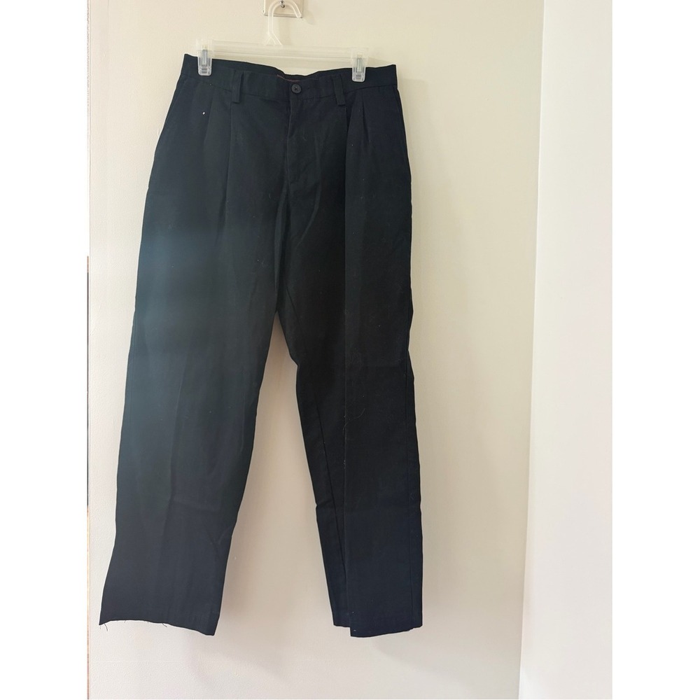 Merona Pleated Dress Pants Mens 30x30 Black Excellent Straight Leg Office